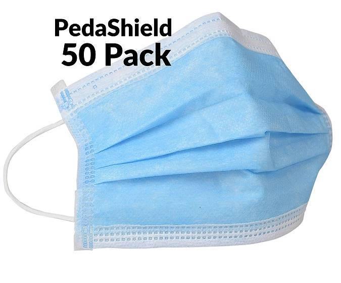 3 PLY DISPOSABLE Non Medical FACE MASKS In Packs of 25 or 50 Starting at: - PedaShield