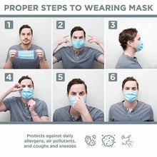 Load image into Gallery viewer, 3 PLY DISPOSABLE Non Medical FACE MASKS In Packs of 25 or 50 Starting at: - PedaShield
